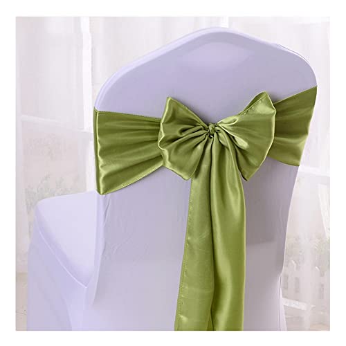 Yurosiay 6 Stück Satin Stuhlschleifen Vintage Stuhlschleife Elegant Stretch Stuhlschärpen Satin Stuhldekoration Hochzeit Stuhl Schärpe für Hochzeit Bankett Geburtstag Party Deko Grün von Yurosiay