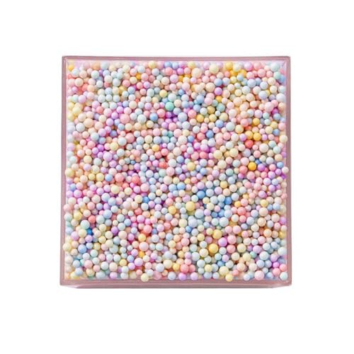 Yurosiay Mini Styroporkugeln Bunte Styroporkügelchen Klein Schaumperlen Schaumstoffkugeln Schaumkugeln Styroporbälle Bastelbedarf für Kunstdeko Füllmaterial Hochzeit Valentinstag Deko 6-8mm 100g von Yurosiay