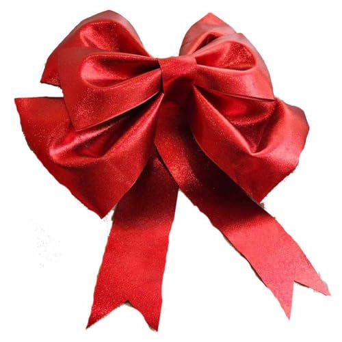 Yurosiay Riesen Schleifen DIY Super Groß Schleife Deko Glitzer Zierschleifen Hängende Riesenschleife Hochzeit Autoschleifen Weihnachtsschleifen Groß Dekoschleife für Party Haus Rot 1# 30cm von Yurosiay