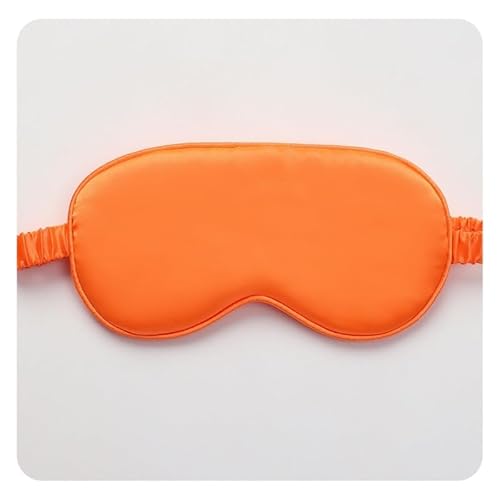 Yurosiay Seiden-Schlafmaske Verstellbar Augenmaske Augen-Schlafschutz Bio Satin Schlafbrille Augenmaske zum Schlafen Schlafbrille Augenabdeckung mit Gummibänder für Männer & Frauen Orange 4 Stück von Yurosiay