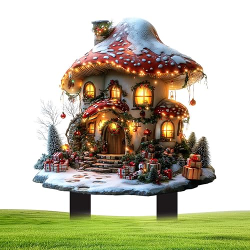 Yurosuis Dekorative Gartenstäbe - Winter Acryl Garten Weihnachtsdekoration Stab,2D Flache Wetterfeste Deko Figur Für Hof Weg Vorgarten Garten Außenbereich Rasen Yurosuis Dekorative Gartenstäbe - Winter Acryl Garten Weihnachtsdekoration Stab,2D Flache Wetterfeste Deko Figur Für Hof Weg Vorgarten Garten Außenbereich Rasen von Yurosuis