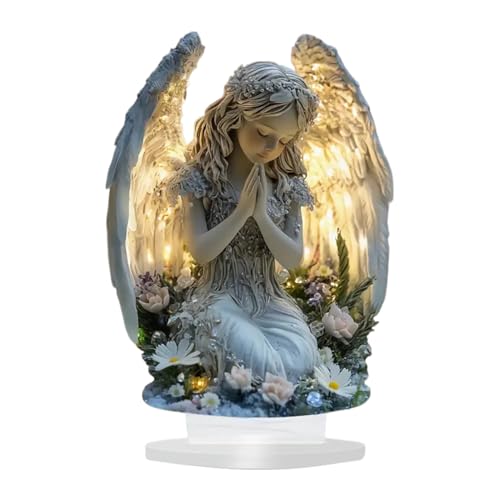 Yurosuis Engel Tischdekoration - 2D Acryl Gebetsengel-Schild Weihnachtsdekoration | Friedvolle Tischdekoration Für Innen Außen Garten BücherSchlafzimmer Wohnzimmer Esszimmer - für Bücherbank Schrank Yurosuis Engel Tischdekoration - 2D Acryl Gebetsengel-Schild Weihnachtsdekoration | Friedvolle Tischdekoration Für Innen Außen Garten BücherSchlafzimmer Wohnzimmer Esszimmer - für Bücherbank Schrank von Yurosuis