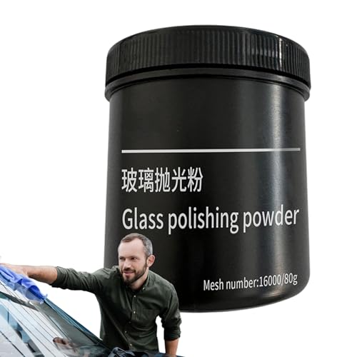 Yurosuis Glaskratzer-Entferner Windschutzscheibe, Glaspoliermittel | 80g Glasreinigungspulver - Blendfreie Ölfilmreinigung, Auto-Windschutzscheibenreiniger, Langzeitschutz zum Polieren und Yurosuis Glaskratzer-Entferner Windschutzscheibe, Glaspoliermittel | 80g Glasreinigungspulver - Blendfreie Ölfilmreinigung, Auto-Windschutzscheibenreiniger, Langzeitschutz zum Polieren und von Yurosuis