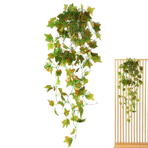 Yurosuis Hängende Pflanzen Künstliche Dekoration,Künstliche Hängende Pflanzen | 3,6 Fuß künstliches Hängepflanzengrün | für Wand, Zuhause, Zimmer, Innen- und Außendekoration von Yurosuis