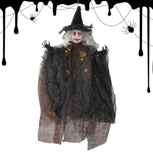 Yurosuis Halloween Baum Deko,Leuchtender Gruselhexen Schmuck Für Weihnachtsbaum - Kompakte Gruselige Halloween Dekoration für Garten, Innenhof, Spukhaus, Wohnzimmer und mehr Yurosuis Halloween Baum Deko,Leuchtender Gruselhexen Schmuck Für Weihnachtsbaum - Kompakte Gruselige Halloween Dekoration für Garten, Innenhof, Spukhaus, Wohnzimmer und mehr von Yurosuis