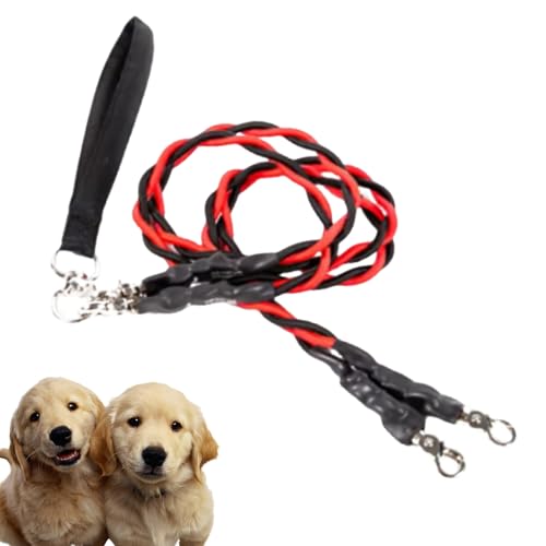 Yurosuis Hundeleine - Doppel Leine Für Gassigeh Spaziergang,Robustes strapazierfähiges Hundezubehör für Outdoor-Aktivitäten wie Park Training Spaziergänge mit sicherer Ausführung und Zerrfestigkeit Yurosuis Hundeleine - Doppel Leine Für Gassigeh Spaziergang,Robustes strapazierfähiges Hundezubehör für Outdoor-Aktivitäten wie Park Training Spaziergänge mit sicherer Ausführung und Zerrfestigkeit von Yurosuis