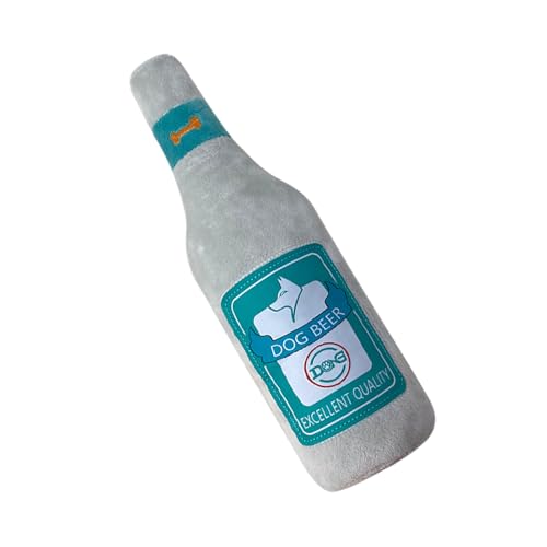 Yurosuis Hundequietschspielzeug - Interaktives Spiel Mit Weinflasche - Plüschspielzeug - Für Welpen Training Gegen Langeweile Drinnen Draußen Beschäftigung von Yurosuis