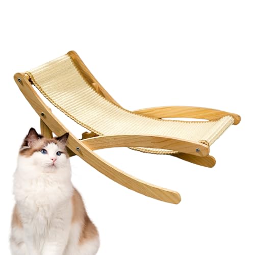 Yurosuis Katzen Kratz Stuhl,Verstellbare Katzenliege | Klappbare Möbel Für Haustiere Platzsparendes Bett Für Reise Tierarzt Wohnzimmer Balkon Outdoor Raum von Yurosuis