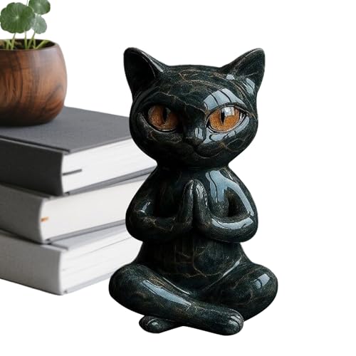 Yurosuis Katzenfigur | Zen-inspirierte Resinkatze Statue,Deko Figur Für Sideboard TV Schrank Küche Bücherregal Schlafzimmer Wohnzimmer Yurosuis Katzenfigur | Zen-inspirierte Resinkatze Statue,Deko Figur Für Sideboard TV Schrank Küche Bücherregal Schlafzimmer Wohnzimmer von Yurosuis