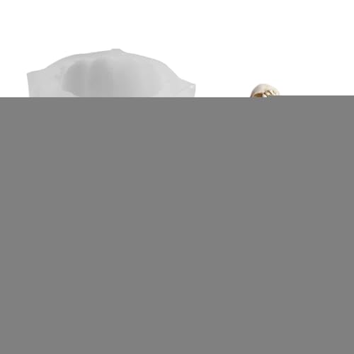 Yurosuis Kürbis Kerzenform - Kürbiskopf Schädel Silikonform Für Kerzen | Handgemachter Aromatherapie Seifenhersteller Desktop für Schokoladenkuchen Gummibärchen Cupcakes von Yurosuis