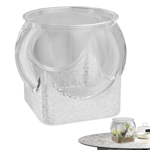 Yurosuis Rundes Kugelaquarium | Klarsicht Betta Behältnis - Pflanzschale Deko Für Haus Bad Schlafzimmer Kinderzimmer Schreibtisch Arbeitsplatz Wohnheim Yurosuis Rundes Kugelaquarium | Klarsicht Betta Behältnis - Pflanzschale Deko Für Haus Bad Schlafzimmer Kinderzimmer Schreibtisch Arbeitsplatz Wohnheim von Yurosuis