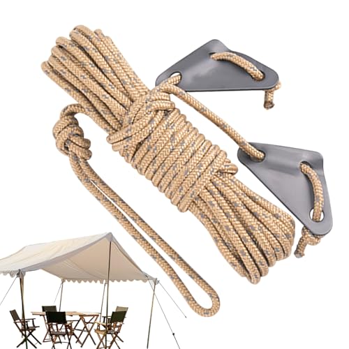 Yurosuis Zeltplane Schnur | 10 Meter reflektierende 5mm Planenleine zum Befestigen von Planen,Robuste Camping Ausrüstung Verstellbar für Outdoor Reisen Wandern Angeln Gartenbereich Yurosuis Zeltplane Schnur | 10 Meter reflektierende 5mm Planenleine zum Befestigen von Planen,Robuste Camping Ausrüstung Verstellbar für Outdoor Reisen Wandern Angeln Gartenbereich von Yurosuis