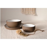 Geschirr Set, Keramik Set Von 3, Schüssel Handgemachte Keramik, Ramen Schüssel, Teller, Geschirr, Essteller von YurtCeramics