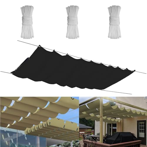 Einziehbare Welle Sonnensegel 0.7x2M, Verstellbar Aufrollbar Sonnenschutz Mit ösen, Spannmarkise Beschattung, Markise Wasserdicht Verstellbar Markisenstoff Für Terrassenüberdachung - Dark Graphit von Yurun