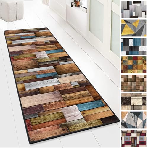 Yurun Wohnteppich, Modern Schlafzimmer Wohnzimmer Läufer Teppich, Für Esszimmer, Küche, läufer Flur,Schlafzimmer Kinderzimmer, Ornament Design, Küchenläufer für Innen bis 10m Länge, 80x1000cm von Yurun
