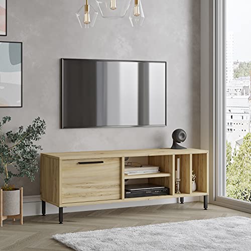 Yurupa TV Lowboard,Fernsehtisch,Unterschrank,Fernsehschrank,TV Schrank,TV Tisch,TV Möbel,TV Board,Büro, Arbeitzimmer,Wohnzimmer Holzoptik,RT2-KE von Yurupa