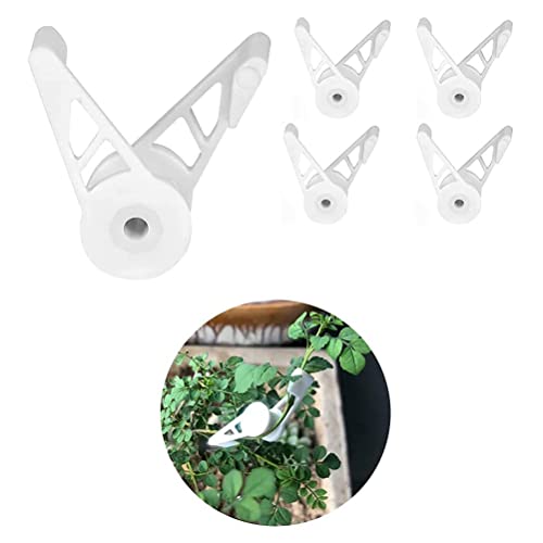 Yusat 30 Stück Gartenpflanzenklammern, 360 Grad Verstellbarer Winkel, Pflanzenstützklammern, Pflanzenstiel-Trainerklammern, Pflanzenzweigbieger (Weiß) von Yusat