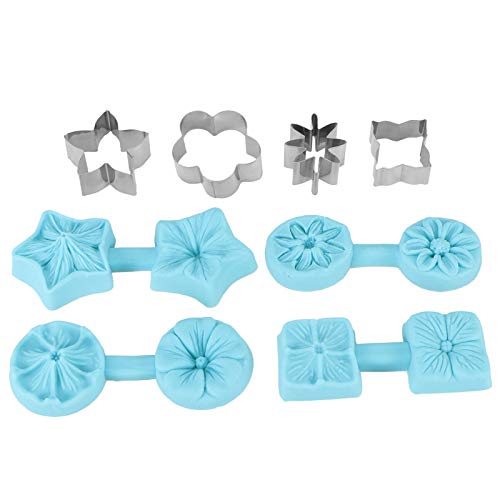 Yusat Blume Fondant Ausstecher 4 Sets Fondant Schokoladenform Silikon Backform Plätzchen Ausstecher mit Ausstecher Blume Fondant Kolben Hortensien Silikonform, Yusat8ahv7zrgbi von Yusat