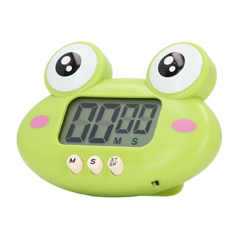 Yusat Digitaler Cartoon-Timer, ABS, tragbar, leicht, einfach zu bedienen, niedlicher Cartoon-Timer Küche, Kochen (grüner Frosch) von Yusat