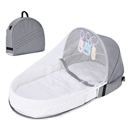 Yusat Reisebett Kleinkinder, mit Moskitonetz und Markise, tragbare Wickeltasche, faltbar, mit Moskitonetz, Kuschelnest, Babybett von Yusat