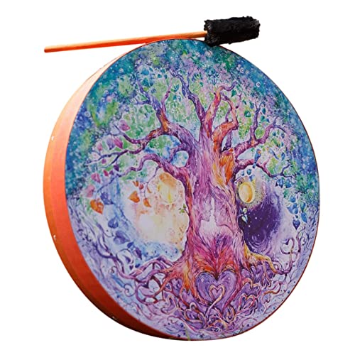Schamanentrommel, Veganer Schamane Alchemistische Mondtrommel, Musik Spirituelle Schamanentrommel Mit Trommelstock, Shaman Alchemy Moon Drum Sound Heilungswerkzeug von YuSheng
