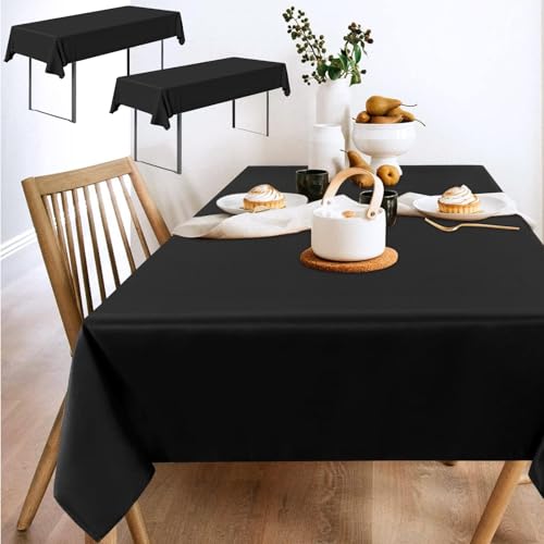 2 Stück Biertisch Tischdecke 100x250cm, Tischdecke Bierzeltgarnitur, Schwarz Biertischhussen, Tischdecken für Biertische, Biertischdecken für Bierzeltgarnitur, Rechteckige Tischdecken von YushengTai