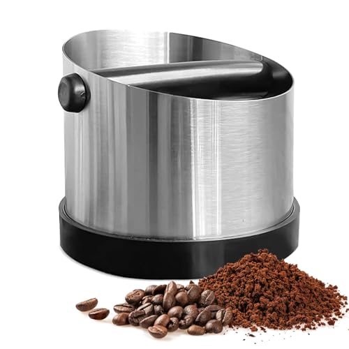Abklopfbehälter für Siebträger, Edelstahl Kaffee Abschlagbox, Abschlagbehälter für Siebträgermaschinen, Knock Box Zum Espressomaschine Kaffeesatz Sammeln & Recyceln für Barista von YushengTai