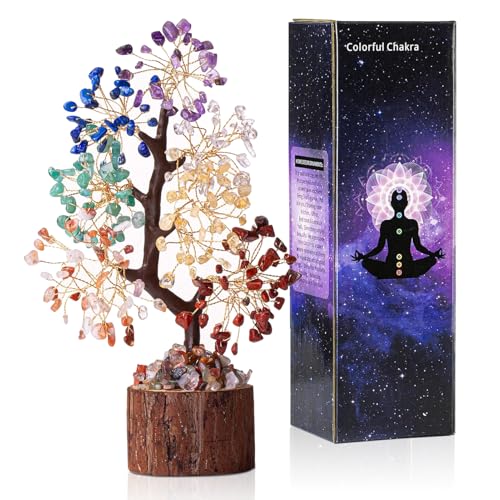 Amethyst Kristallbaum Kristalle, The Tree of Life, Lebensbaum Deko Bonsai Baum, Geldbaum Schreibtisch Deko, Spirituell Esoterik Feng Shui Deko, Chakra Kristall Deko Spirituelle Geschenke für Frauen von YushengTai