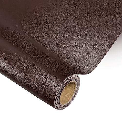 Leder Patch Selbstklebend Kunstleder Selbstklebend, 40 X 150 cm Leder Reparatur Set, Lederflicken Selbstklebend Klebefolie für Möbel Sofa Autositz, Dunkelbraun von YushengTai