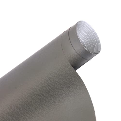 Kunstleder Selbstklebende Leder Reparatur Set, Lederflicken Selbstklebende Leder Reparatur Patch 40 x 150cm, für Sofas Autositze Bürostuhl Kopfteil Handtaschen Jacken, Grau von YushengTai