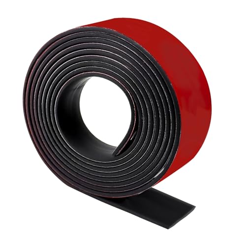 Neopren Gummistreifen Selbstklebend 50mm(B) x1,5mm(D) x3,2m(L) Fester Gummi Selbstklebend Gummimatten für Dichtung, Bodenpolsterung, Geräte- und Möbelschutz, Puffern, Anti-Vibration, Anti-Rutsch von YushengTai