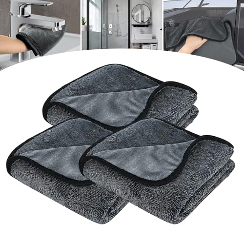 YushengTai Auto Trockentuch XXL,3 Stück 40 x 60cm Waterjake Ultra-Wipes Trockentuch, Microfasertuch Autopflege, Mikrofasertücher Auto, Shiny Bath Microfibre Reinigungstücher für Dusche und Bad YushengTai Auto Trockentuch XXL,3 Stück 40 x 60cm Waterjake Ultra-Wipes Trockentuch, Microfasertuch Autopflege, Mikrofasertücher Auto, Shiny Bath Microfibre Reinigungstücher für Dusche und Bad von YushengTai