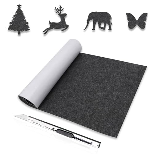 YushengTai Filzmatte Selbstklebend, Schwarz 40x220cm, 2mm Dick, Polyester, Selbstklebender Filz, Klebefilz YushengTai Filzmatte Selbstklebend, Schwarz 40x220cm, 2mm Dick, Polyester, Selbstklebender Filz, Klebefilz von YushengTai