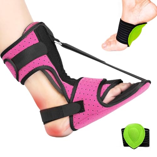 YushengTai Plantarfasziitis Bandage, Fersensporn Fußbandage mit Fußgewölbeunterstützung, Nachtschiene für Plantarfasziitis und Achillessehnenentzündung, Unterstützung für Fuß und Ferse, Rosa YushengTai Plantarfasziitis Bandage, Fersensporn Fußbandage mit Fußgewölbeunterstützung, Nachtschiene für Plantarfasziitis und Achillessehnenentzündung, Unterstützung für Fuß und Ferse, Rosa von YushengTai