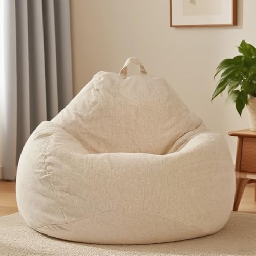 YushengTai Sitzsack Kinder, Erwachsene, Sitzsack Bezug Ohne Füllung, mit Reißverschluss, für Erwachsene und Kinder, 100 x 120 cm Sitzsackstuhl für Schlafzimmer, Büro, Wohnzimmer, Terrasse von YushengTai