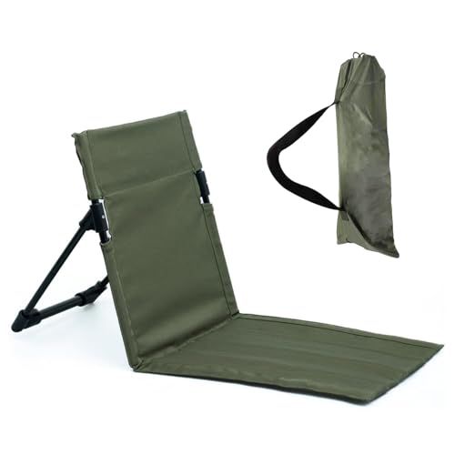 YushengTai Sitzunterlage Outdoor,Strandkorb mit Rückenlehne,Leichter Strandstuhl,Gefaltetes Sitzkissen,500g Tragbare Bodenstuhl,Sitz langlebig tragbar für Hinterhof Rucksackreisen Picknick Outdoor von YushengTai