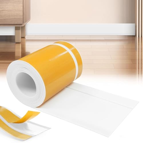 YushengTai Weiß Weichsockelleiste selbstklebend, 80mm x 20mm x 25 m PVC Sockelleiste Selbstklebend, Weich Sockelleiste Abschlussleiste, Flexible skirting Board Trim für Küche und Badezimmer (Weiß) YushengTai Weiß Weichsockelleiste selbstklebend, 80mm x 20mm x 25 m PVC Sockelleiste Selbstklebend, Weich Sockelleiste Abschlussleiste, Flexible skirting Board Trim für Küche und Badezimmer (Weiß) von YushengTai