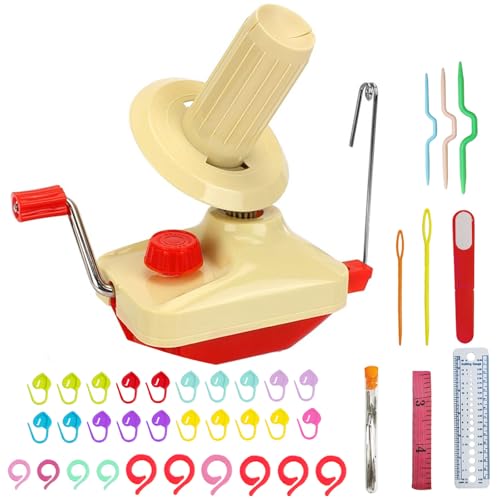 YushengTai Wollwickler, Kugelwickler, Tragbare Handbetriebene Garnwickler mit Schere,Maschenstricknadeln, Garnwickler DIY Tool Kit für Nähzubehör Knäuelwickler Garnsammler YushengTai Wollwickler, Kugelwickler, Tragbare Handbetriebene Garnwickler mit Schere,Maschenstricknadeln, Garnwickler DIY Tool Kit für Nähzubehör Knäuelwickler Garnsammler von YushengTai