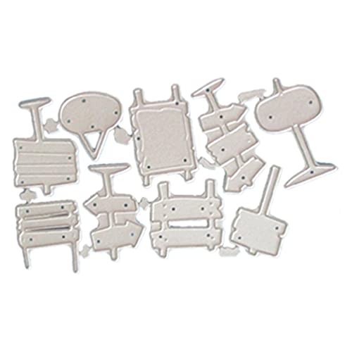 YUSHU Straßenschild Handwerk Kartenherstellung Prägeschablone DIY Druck Kohlenstoffstahl Form für Wegweiser Kartenherstellung Stanzformen für Scrapbooking von Yushu