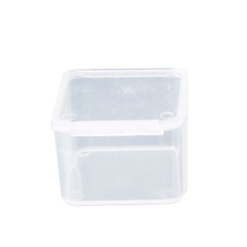 Yushu - Quadratische, transparente Aufbewahrungsbox – kleine quadratische transparente Kunststoff-Schmuck-Aufbewahrungsboxen – Perlen Bastelbehälter – für Sammlerstücke, Schmuck, Süßigkeiten, Kunst von Yushu