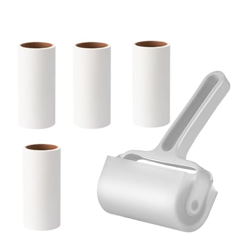 Fusselrolle, 4 Ersatzblätter à 300 Blatt, super klebrig zum Entfernen von Tierhaaren, geeignet für Kleidung, Teppich, Autositze, Staub(weiß) von Yutry&lyin