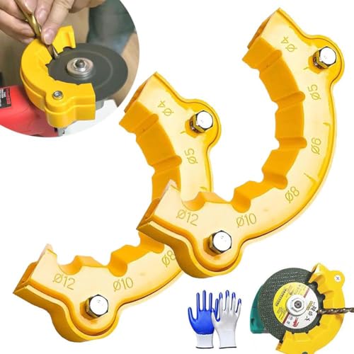 2025 New Drill Bit Sharpener, Bohrerschärfer Für Alle Bits,Mehrzweck-Bohrer-Schleifmaschine,Bohrmaschine Elektrische Bohrer-Schleifmaschine Winkelschleifer Metall-Bohrer Für Alte Bohrer (2 Stück) von YuuFcy