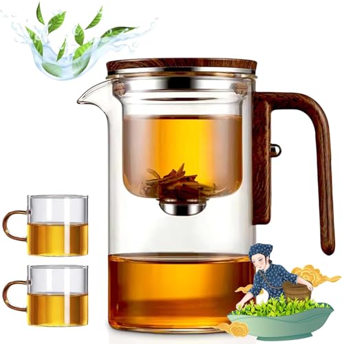 520ml Water Separation Glass Teapot with Wooden Handle, Holzdeckel Teekanne Glas Mit Siebeinsatz Glaskanne KäLtebestäNdiges und HitzebestäNdiges, Enchantipot Magic Tea Pot 520ml Water Separation Glass Teapot with Wooden Handle, Holzdeckel Teekanne Glas Mit Siebeinsatz Glaskanne KäLtebestäNdiges und HitzebestäNdiges, Enchantipot Magic Tea Pot von YuuFcy