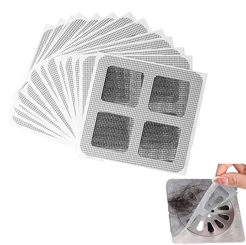 Einweg Haarabfluss Aufkleber, Wasserdichter Haar Abfluss Aufkleber Filter, Einweg Duschabfluss Abdeckung, 2024 New Duschabfluss Mesh Aufkleber Kitchen Sink Strainer für Waschbecken (30PCS) von YuuFcy