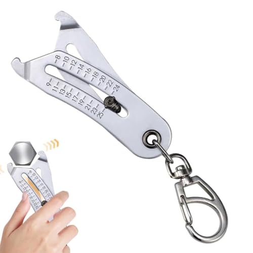 Portable Precise Thread Size Checker Keychain, Multi-Functional Thread Gauge Tool, Nut and Bolt Thread Checker Bolt Size Finder Keychain, Nut and Bolt Thread Checker Bolt Size Finder Keychain (1PC) von YuuFcy