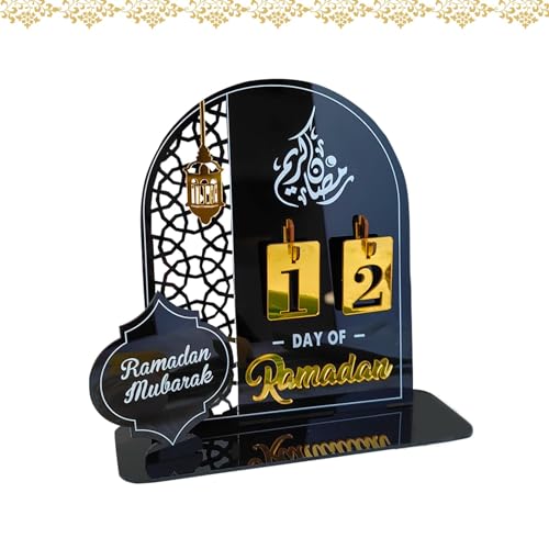 Ramadan Kalender aus Acrylic, Ramadan Deko, 30 Tage Countdown Ramadan Kalender Kinder, DIY Ramadan Countdown-kalender Ornament Gebet Ramadan Mubarak Deko Wohnzimmer Ramadan Geschenke (A) von YuuFcy