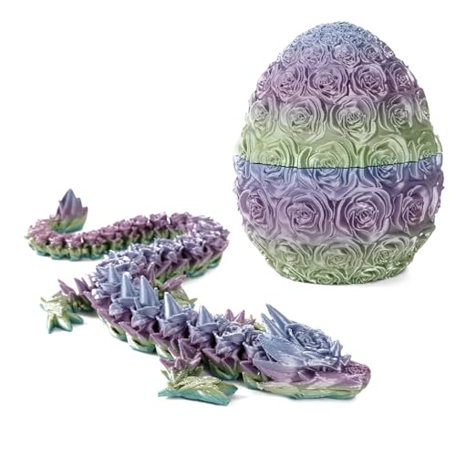 YuuFcy 3D-Gedruckter Überraschungsdrache im Ei, Drachenei mit Drache, 3D-Gedruckter Drache im Ei, 3D Drachen Figuren Flexible Edruckte Dracheneier Geschenk für Jungen Mädchen von YuuFcy