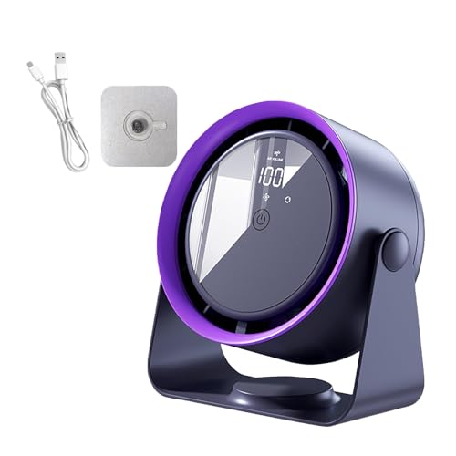YuuFcy Outfany Cooling Ace, Outfany Cooling Ace Libiyi Cooling Ace Klimagerät mit 3600 mAh wiederaufladbarer Akku, Touch Digital Display Charging Air Circulation Fan Desktop Wall Mounted (Lila) von YuuFcy