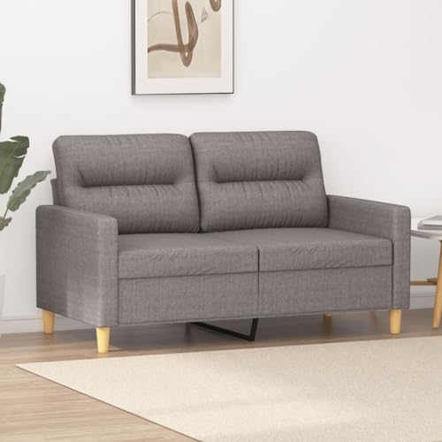 2-Sitzer-Sofa Taupe 120 cm Stoff, Robustes Metallgestell, Bequeme Polsterung für Wohnzimmer, ideal für kleine Räume und Entspannung von YuuSsea