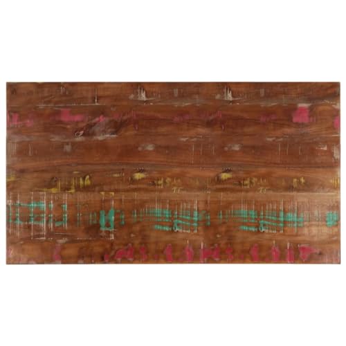 Altholz Massiv Tischplatte 100x50x2,5 cm Rechteckig, Recyceltes Holz, Robustes Block-Design für Esstische, Küchentische, Schreibtische, Couchtische von YuuSsea